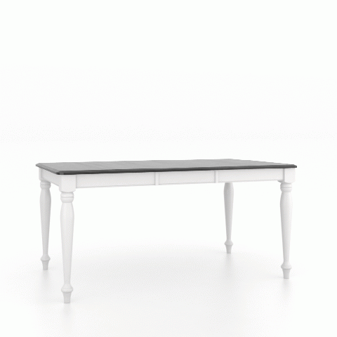 Canadel Customizable Gourmet 64" VA Base Dining Table with One Leaf -1