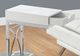 Monarch Specialties Inc. Glossy White Drawer Accent Table with Chrome Metal Base-1