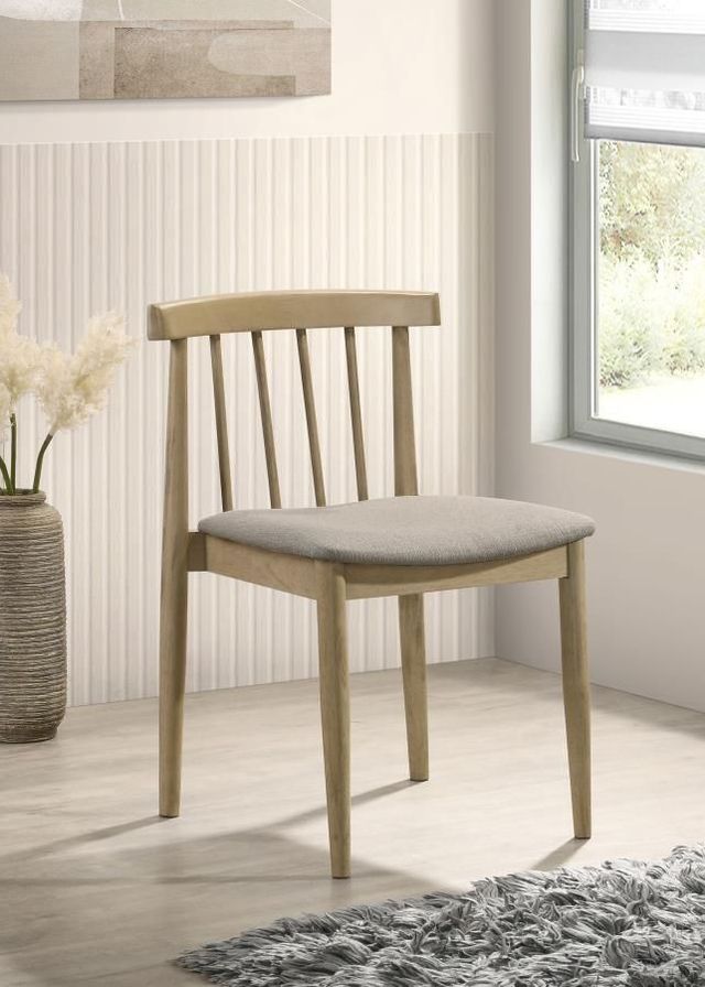 Coaster® Cullen 2-Piece Natural Oak/Wheat Dining Side Chair Set-1