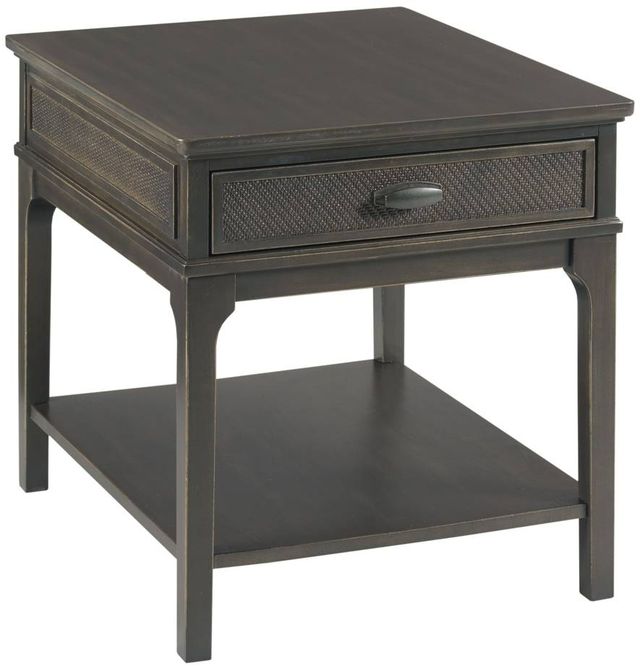 Creek Side Customs Serra Soft Black Rectangular End Table-0