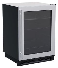 Marvel 5.7 Cu. Ft. Stainless Steel Frame Glass Beverage Center
