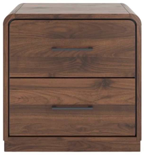 Signature Design by Ashley® Fortlorn Walnut Brown 2-Drawer Nighstand-1