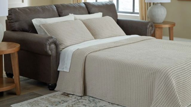 Benchcraft® Roxmere Umber Queen Sofa Sleeper-4