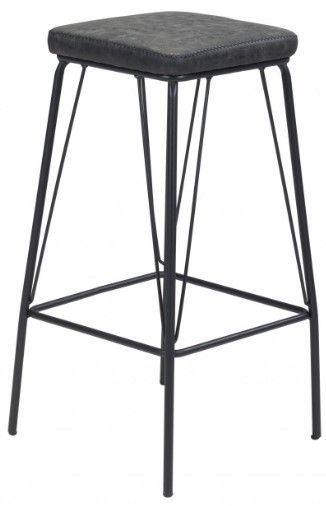 Zuo® Modern Samuel 2-Piece Vintage Black Counter Stools-0
