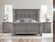 International Furniture Direct Terra Gray Eastern King Panel Bed-3