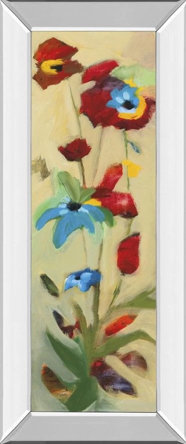 Classy Art Wildflower Il by Jennifer Zybala Mirror Framed Wall Art-0