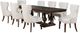 Coaster® Ridgewell 9-Piece Cream/Dark Oak Trestle Dining Set-0