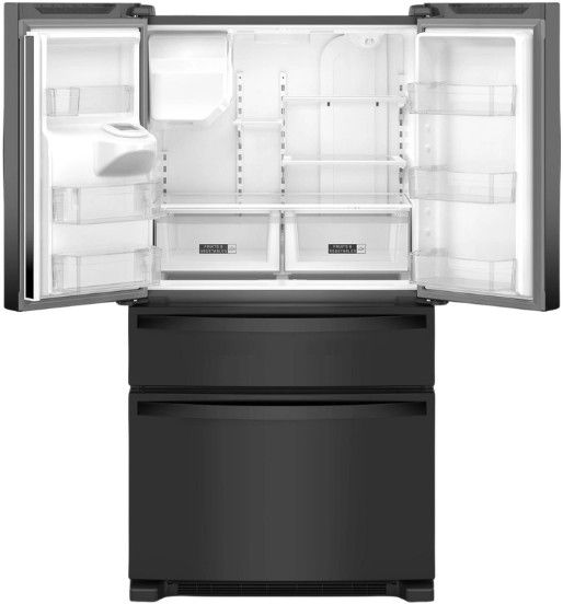 Whirlpool® 36" 24.5 Cu. Ft. Black French Door Refrigerator-1