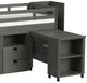 Elements International Cali Kids Gray Twin Junior Loft with Staircase-1