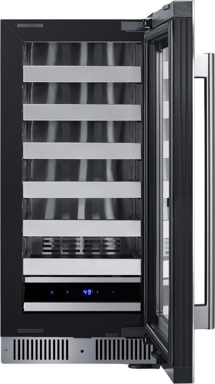 Summit® 15" 1.8 Cu. Ft. Stainless Steel Built-In Wine Cooler-2
