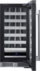 Summit® 1.8 Cu. Ft. Stainless Steel Built-In Wine Cooler-2