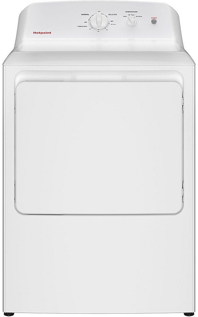 Hotpoint  6.2 Cu. Ft. White Gas Dryer-0