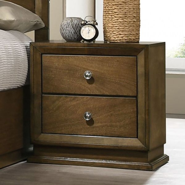 Furniture of America® Kirkham 4-Piece Walnut Queen Bedroom Set-2