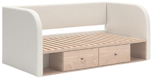 Signature Design by Ashley® Arloster Tan/White Full Upholstered Daybed with Storage-2