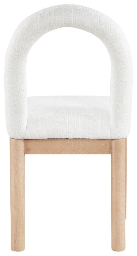Meridian Furniture Conrad Cream/Natural Upholstered Dining Side Chair-3