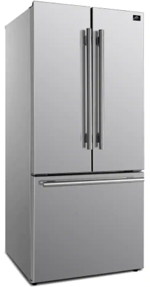 FORNO® Espresso Gallipoli 31 in. 17.5 Cu. Ft. Stainless Steel French Door Refrigerator-1