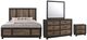 Elements International Harlington 4-Piece Walnut King Panel Bedroom Set-0