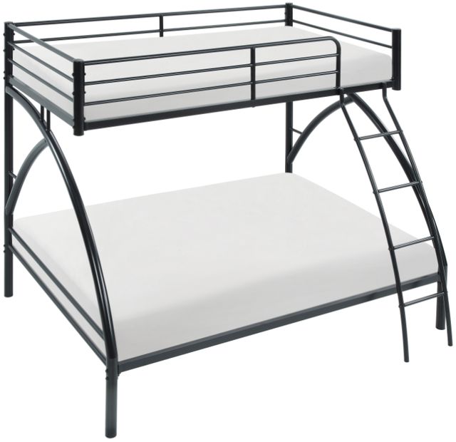 Homelegance® Bailey Black Youth Twin/Full Bunk Bed-3