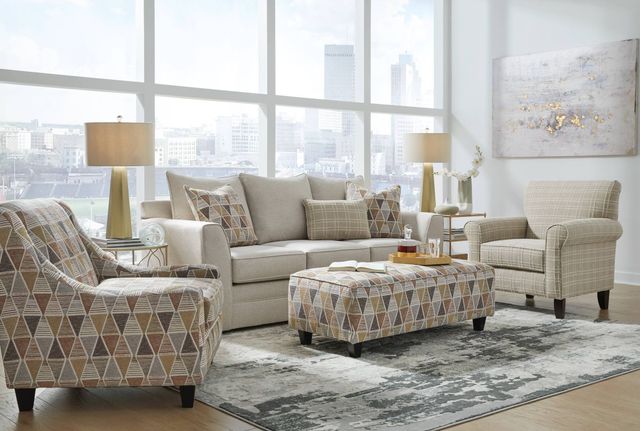 Fusion Furniture Tony Linen Beige Sofa-1