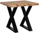 Porter International Designs Manzanita Natural End Table with Black X Base-0