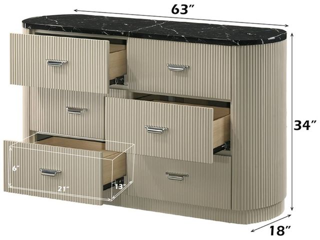 ACME Furniture Travonte Beige/Black Dresser-2