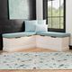 Linon Norah 5-Piece Seafoam Nook Cushion and Pillow Set-1