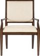 Hooker® Furniture Archives Classic Walnut/Curate Wheat Upholstered Dining Arm Chair-2