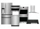 Frigidaire Professional® 6-Piece Built-In Kitchen Package with a 21.4 Cu. Ft. Smudge-Proof® Stainless Steel Counter Depth French Door Refrigerator, 30" double wall oven, 30" built-in microwave, 30" electric cooktop, 30" chimney hood, and dishwasher PLUS a-0
