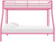 dhp furniture® Dusty Pink Twin/Full Bunk Bed-2