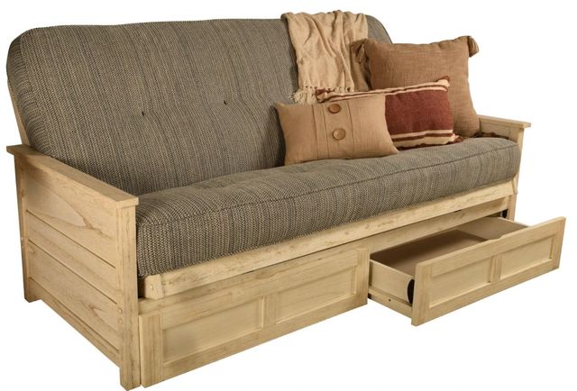 Kodiak Furniture Lexington Taxi Seaport/Weathered White Full Storage Futon with Mattress -0