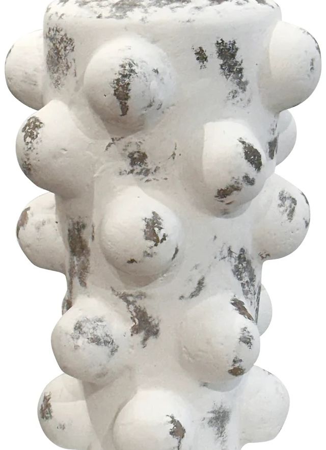 Harp & Finial® Watts Distressed White Medium Vase-1