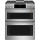 Café™ 30" Stainless Steel Slide In Double Oven Gas Range-1