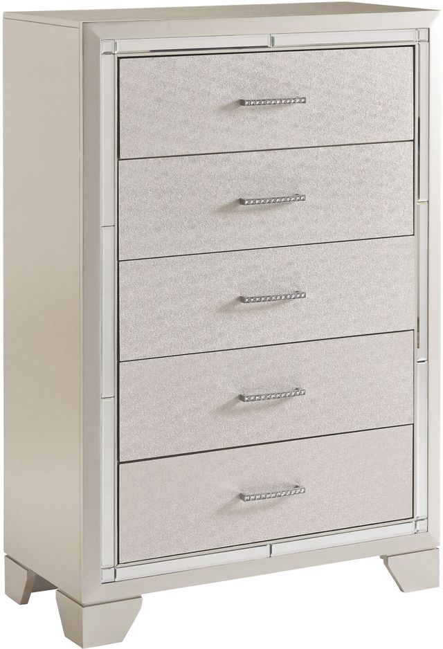 Signature Design by Ashley® Lonnix 4-Piece Silver Queen Upholstered Panel Headboard Set-2