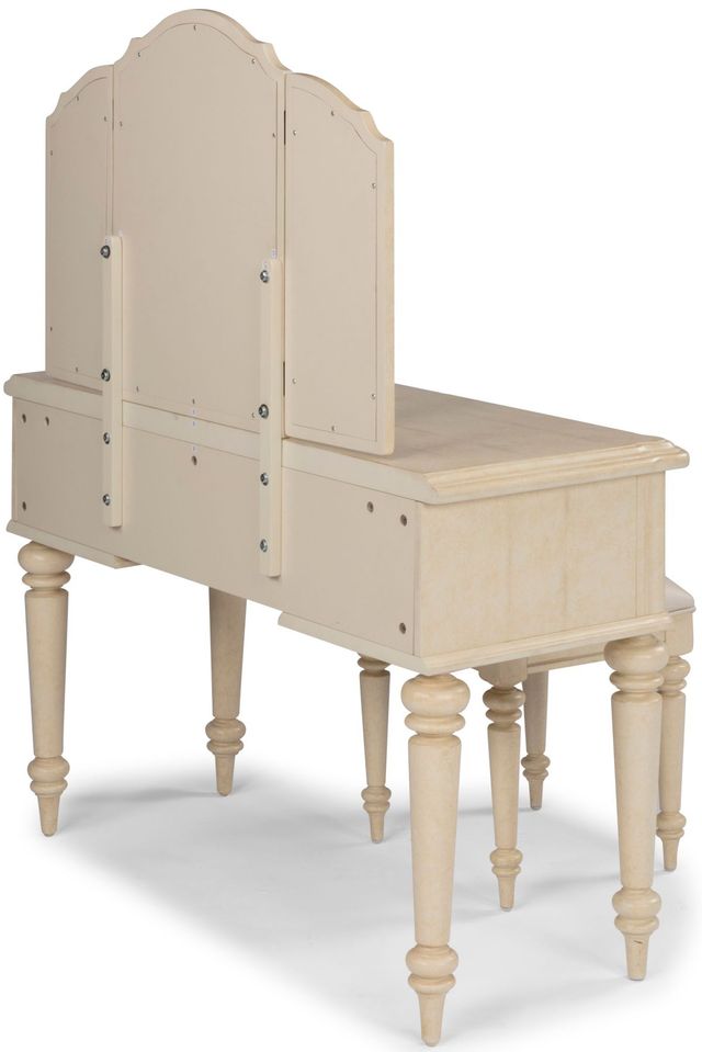 homestyles® Provence Antiqued White Vanity and Bench-2