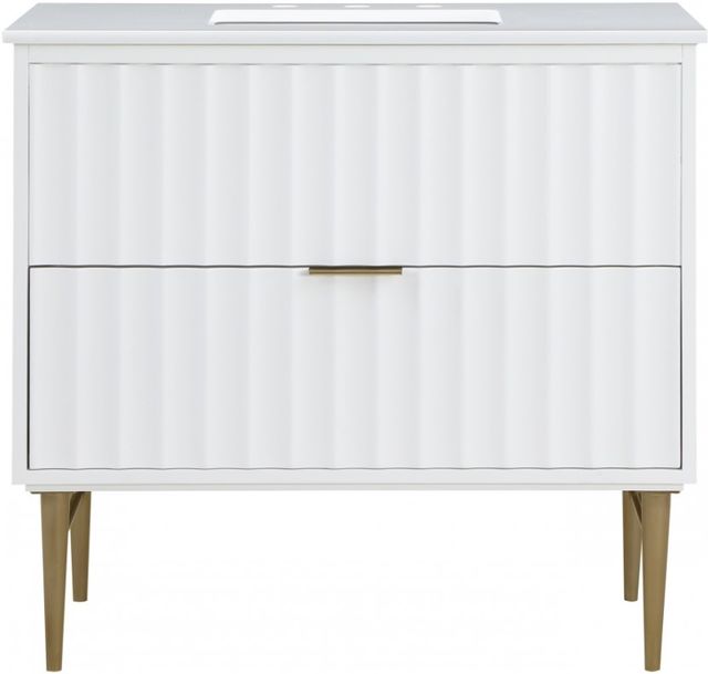Meridian Furniture Modernist White 36" Bathroom Vanity-2