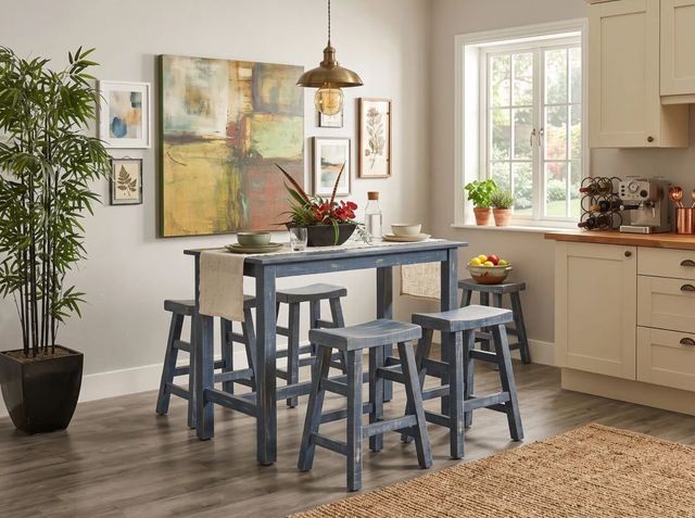 Sunny Designs™ Marina Ocean Blue Pub Table-1
