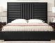 VIG Furniture Modrest Daystar Black Velvet/Gold Queen Panel Bed-0