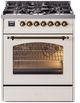 Ilve® Nostalgie II Series 30" Antique White Pro Style Dual Fuel Range-0