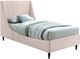Meridian Furniture Eva Pink Velvet Twin Bed-0
