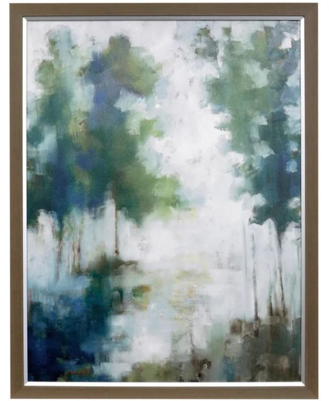 Stylecraft Lakehouse Trees Dark Green/Green/White Wall Art-0