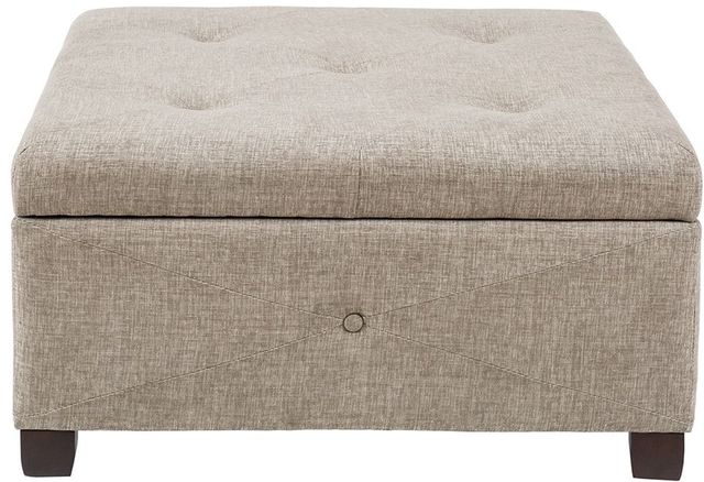 Olliix by Madison Park Sand Aspen Ottoman-2