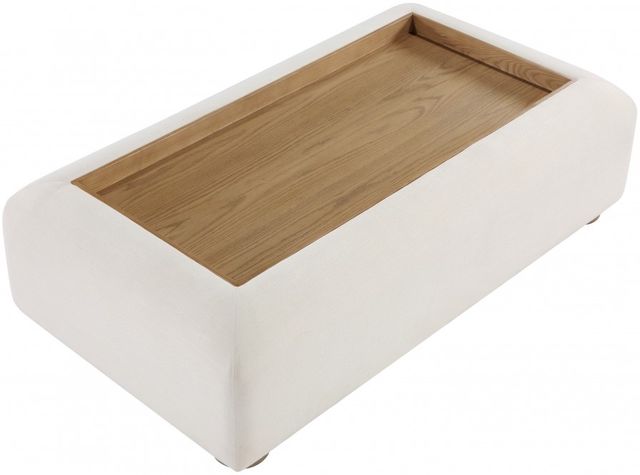 Meridian Furniture Diana Natural Coffee Table with Cream Base-3