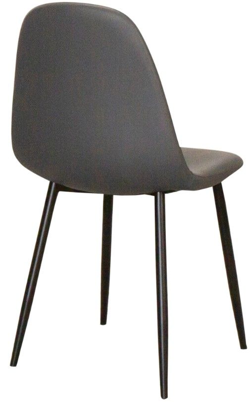 Cramco Leah Charcoal Gray/Matte Black Dining Side Chair-3