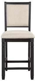Mazin Furniture Asher Beige/Black Counter Side Dining Chair-0