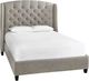 Bassett® Furniture Paris Gray King Upholstered Panel Bed-0