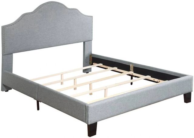 Emerald Home Madison Light Gray California King Upholstered Panel Bed-3