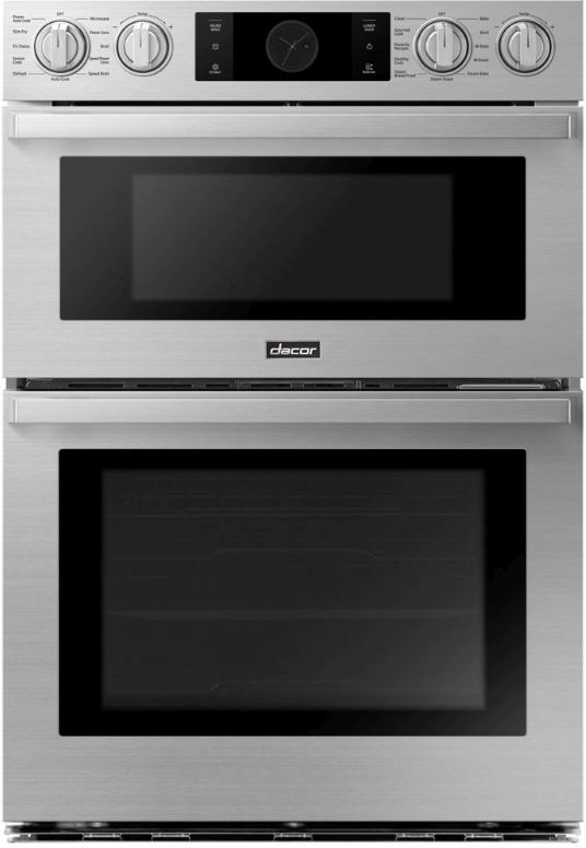 Scratch N' Dent Dacor® Transitional Style 30" Silver Stainless Steel Oven/Micro Combination Electric Wall Oven-0