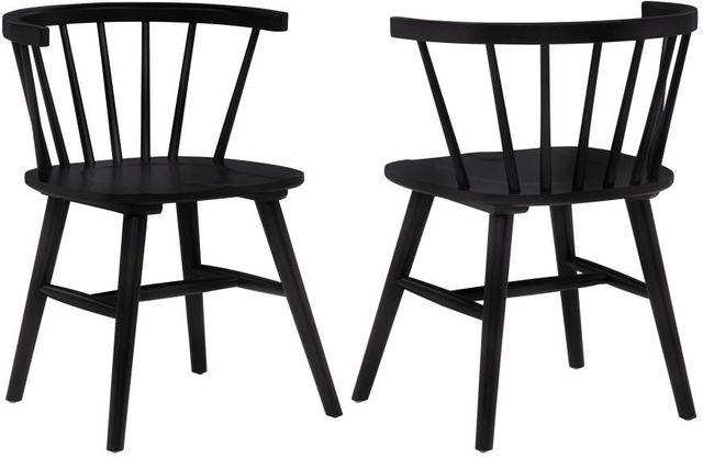 Coaster® Jeffries 2-Piece Black Dining Side Chair Set-0