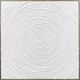 Classy Living Timeless White Radiance: Textured Concentric Circles Wall Art-0