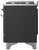 Ilve® Majestic III 36" Graphite Matte Pro Style Dual Fuel Natural Gas Range with 6 Black Brass Burners and Chrome Trim-3